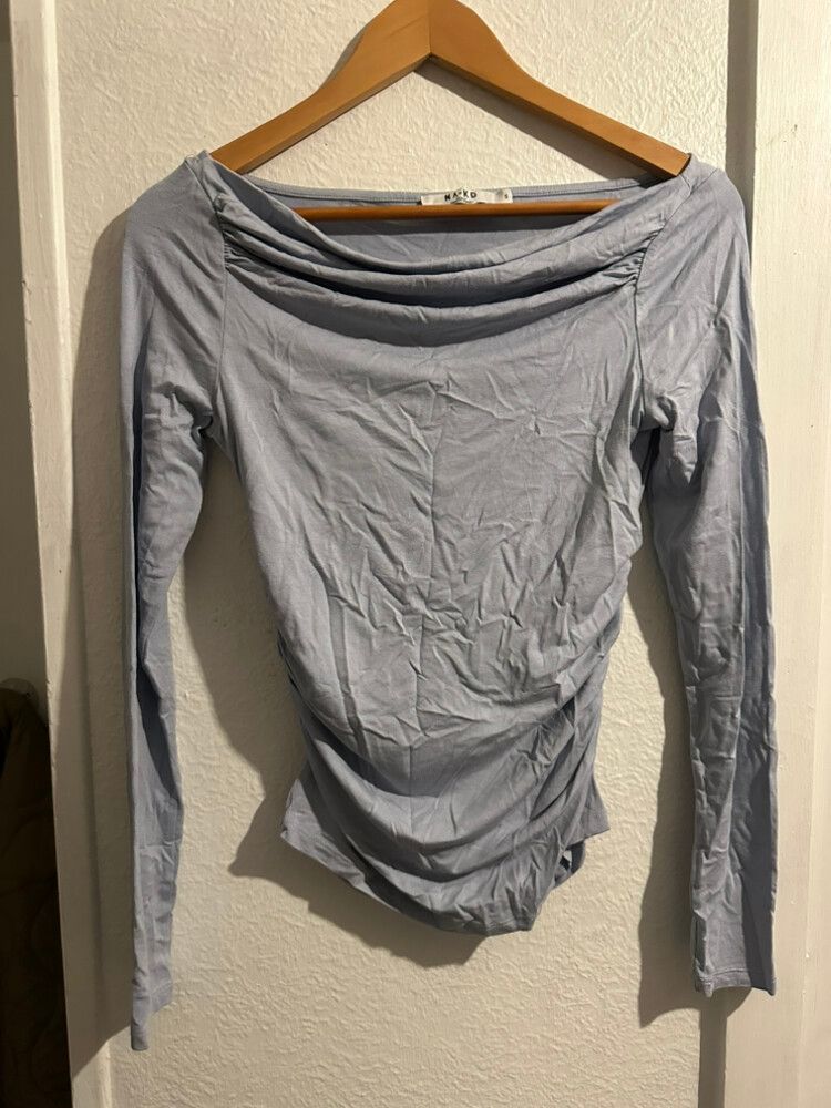 NAKD light blue cowl neck top