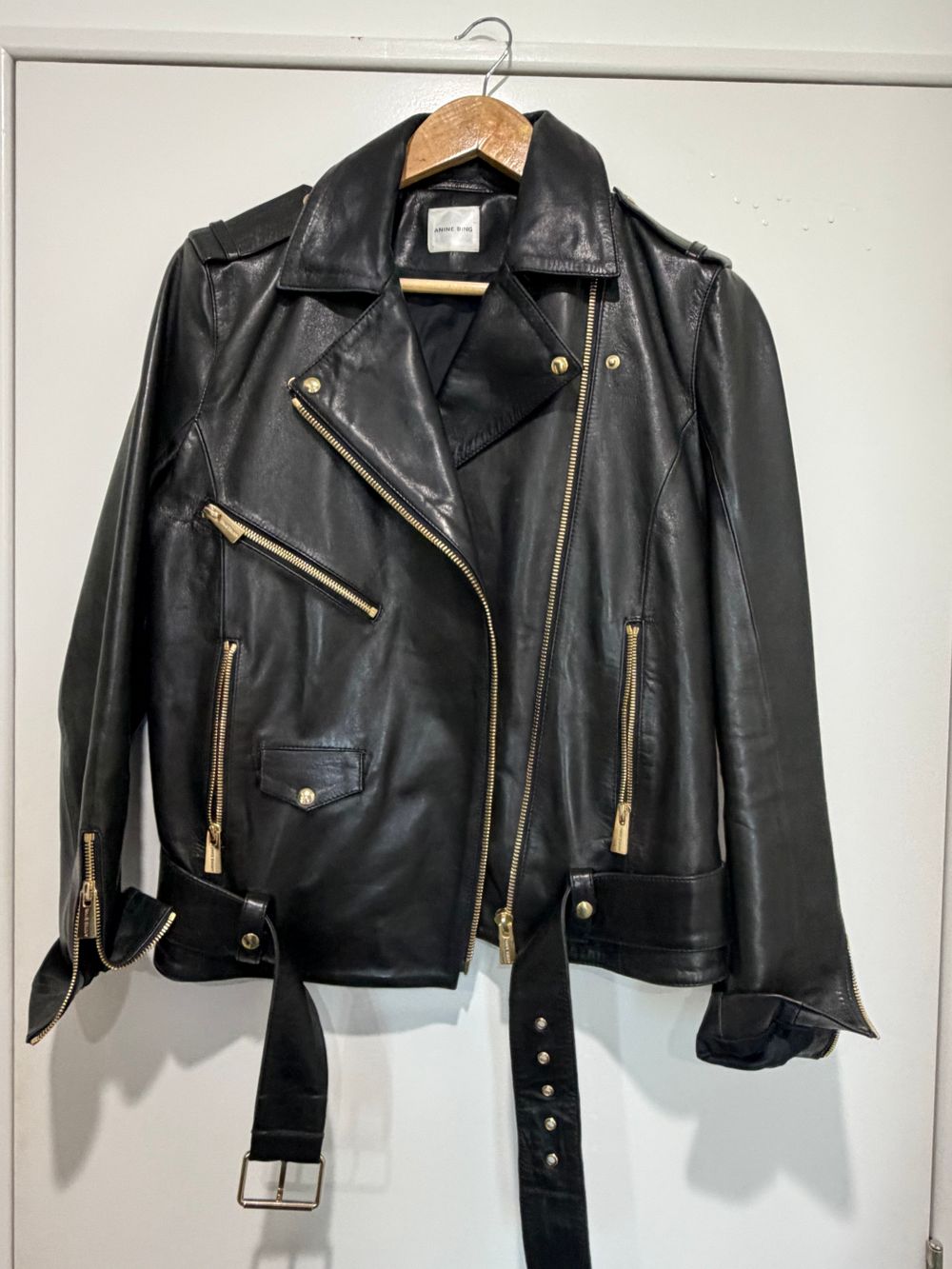 Anine Bing Black Leather Jacket