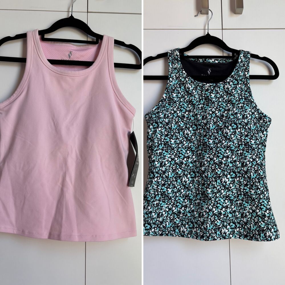 Activewear Singlets With Built In Sports Bra. Brand New