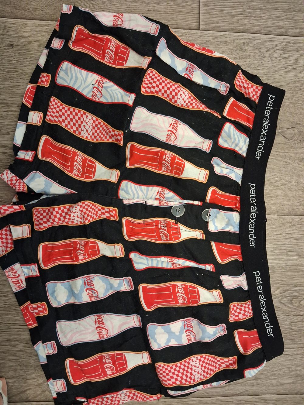 Peter Alexander Black Coca-Cola Print Shorts