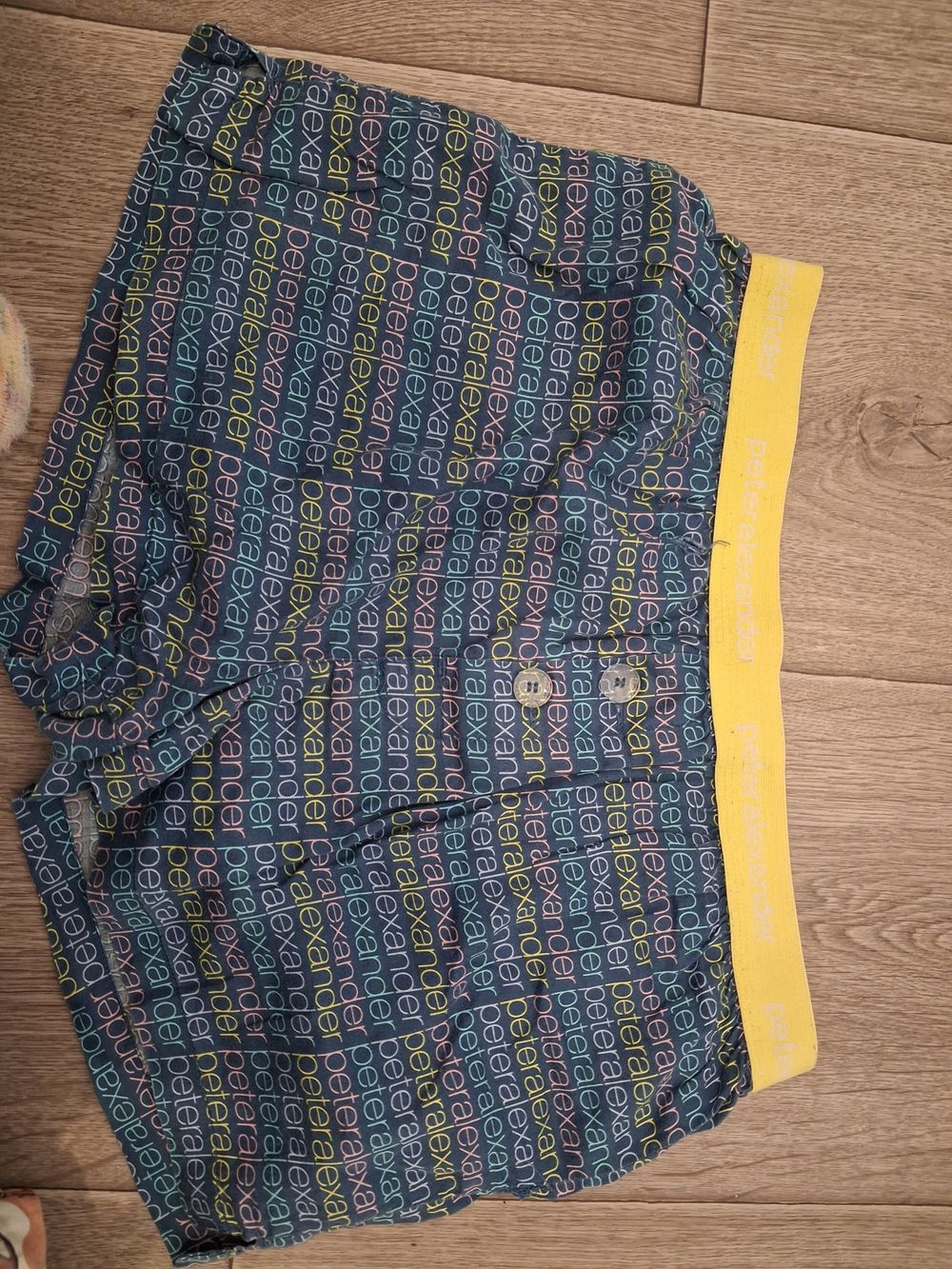 Peter Alexander Navy Logo Print Shorts