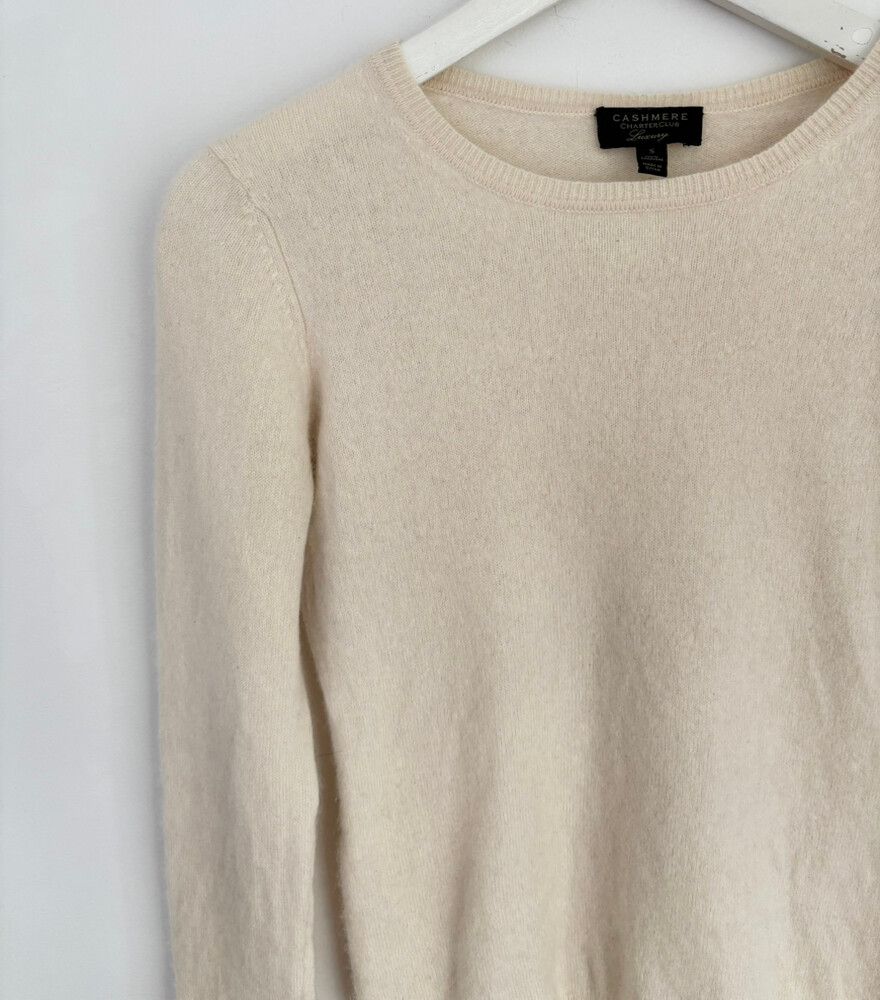 Luxe Macy’s Label Cream Pure Cashmere Jumper $350