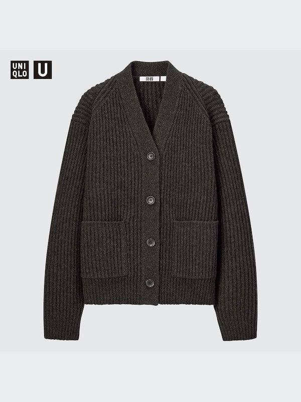 Luxe Uniqlo Premium Collection Pure Wool Knit Cardigan