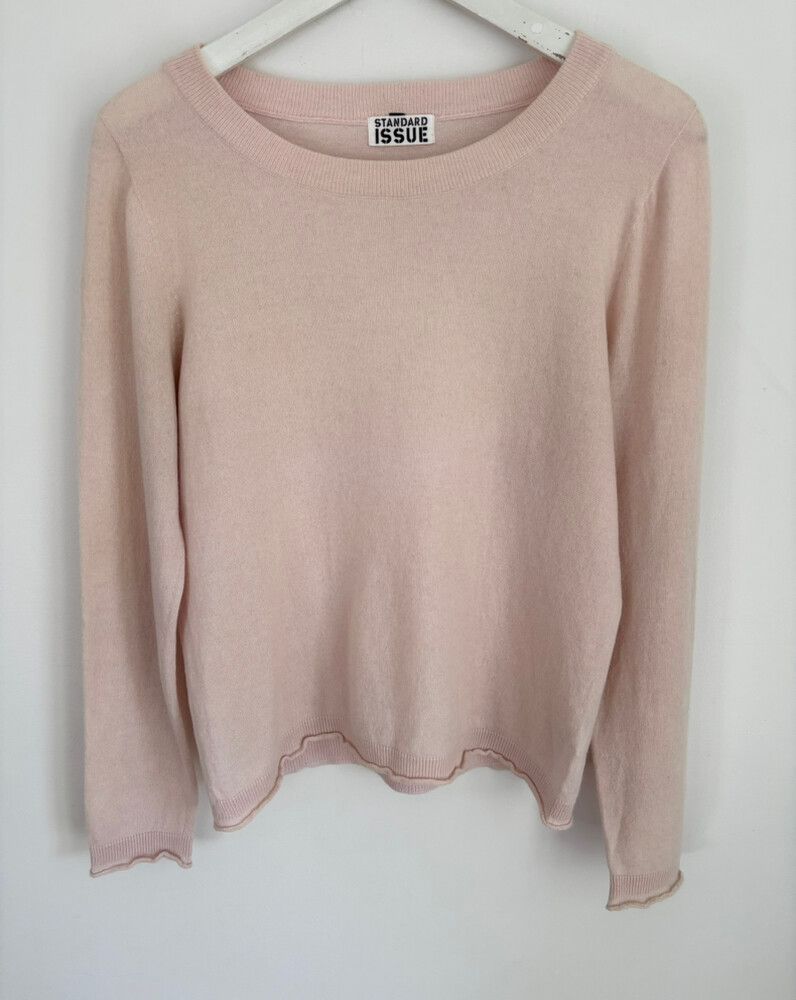 Luxe Standard Issue Blush Pink Pure Cashmere Jumper $400