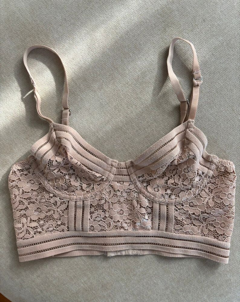 Gorgeous Lonely Lingerie ‘Agnes’ Longline Blush Pink Bra $120