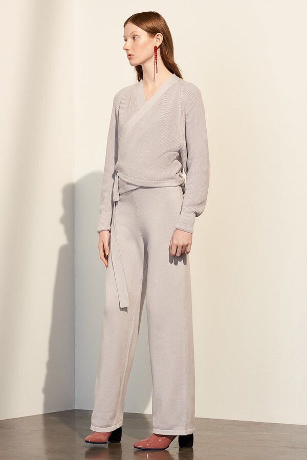 Classic Kowtow Lilac Organic Cotton Knit ‘Practice’ Pants $250