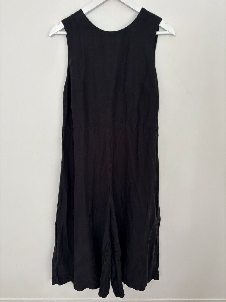 Luxe Assembly Label Linen Blend Wide Leg Jumpsuit $200