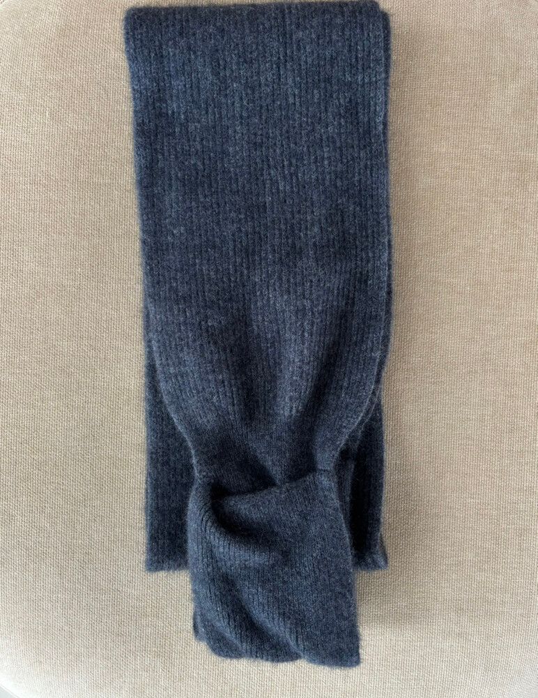 Luxe PossumDown NZ Charcoal Grey Merino & Possum Knit Scarf $250