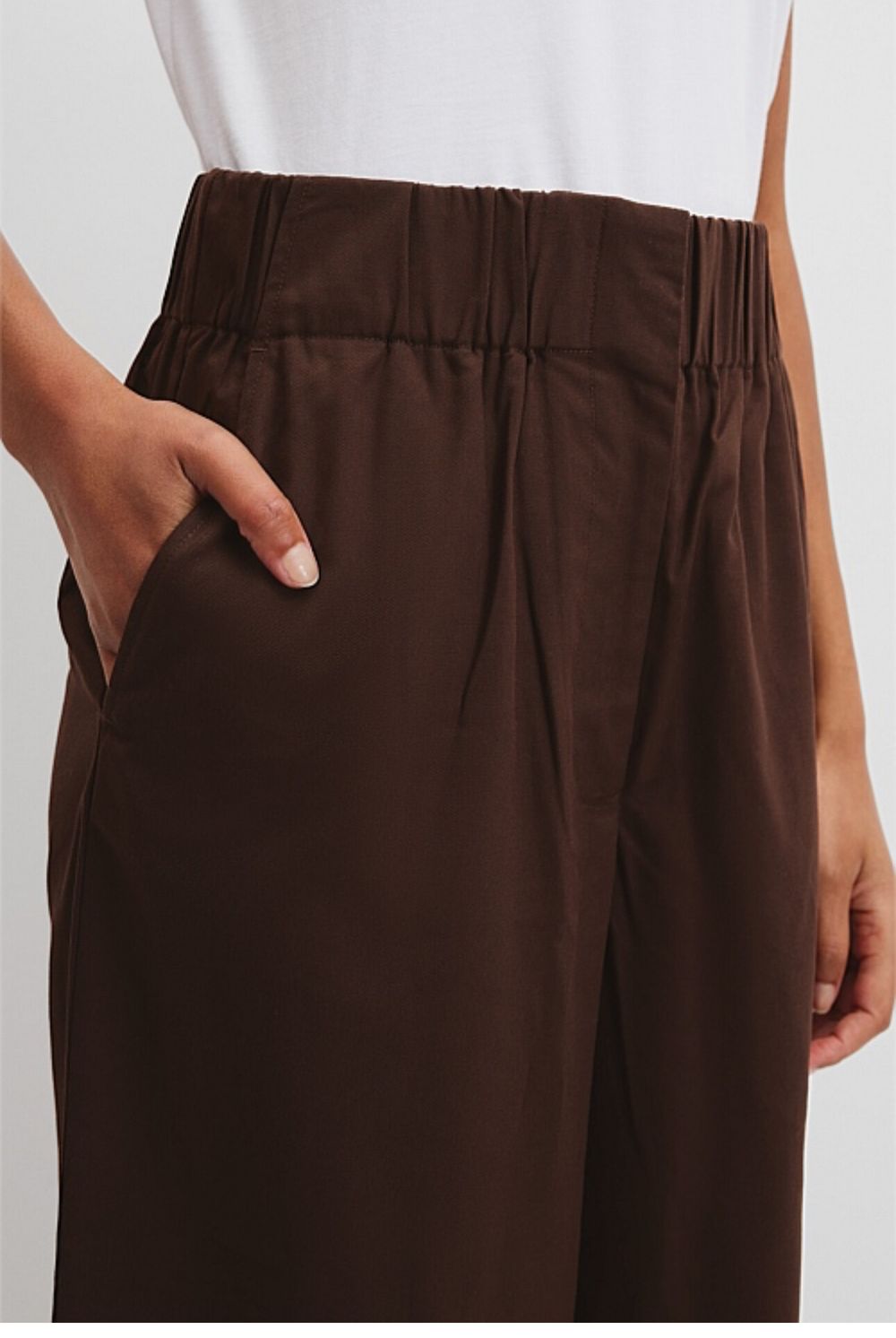 Beautiful Country Road A/W 25 Chocolate Brown Cotton Wide Leg Pants $250