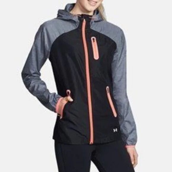Under Armour Black And Grey Hooded Jacket