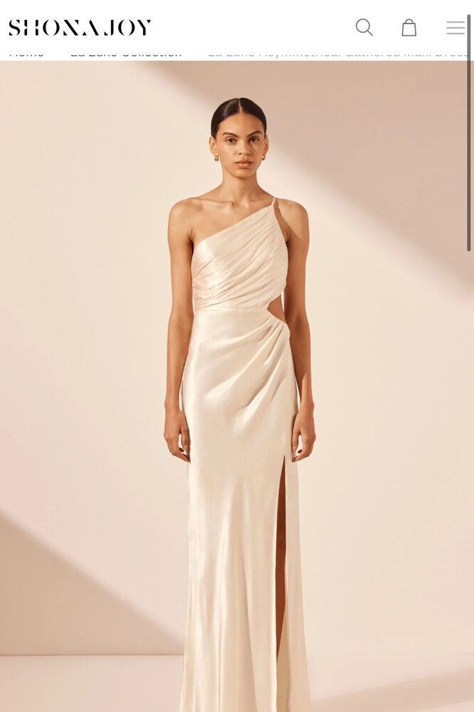 la lune asymmetrical gathered maxi dress Shona Joy - La Lune Asymmetrical Gathered Maxi Dress - Lemon