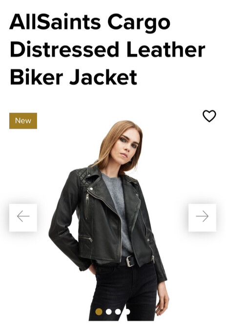 All saints black Cargo Leather Jacket