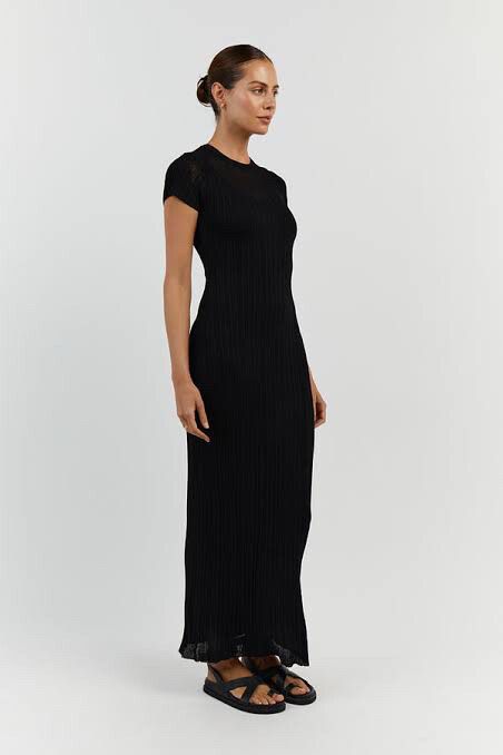 dissh harper black linen midi dress Christie_Kramer on LTK