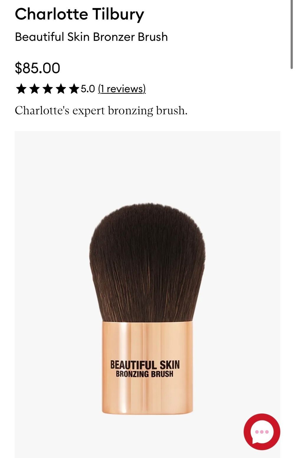 Charlotte Tilbury Beautiful Skin Bronzer Brush