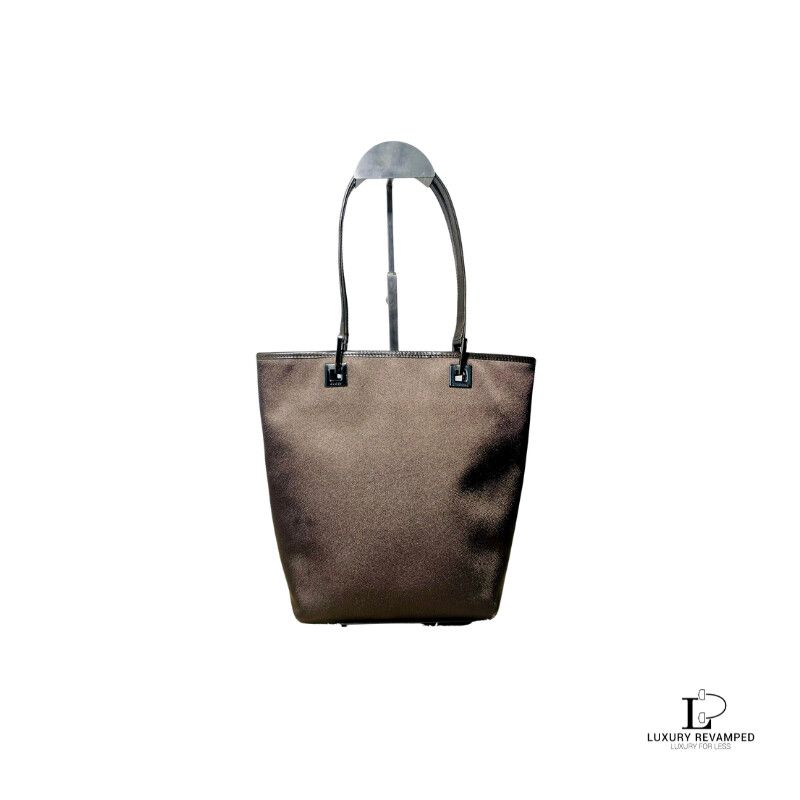 GUCCI TAUPE SHIMMER BUCKET BAG