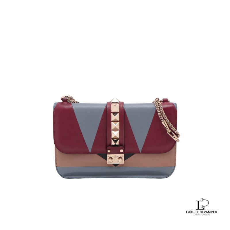VALENTINO GARAVANI ROCKSTUD MULTICOLOR CHAIN SHOULDER BAG (SKU: BS-VG-843)