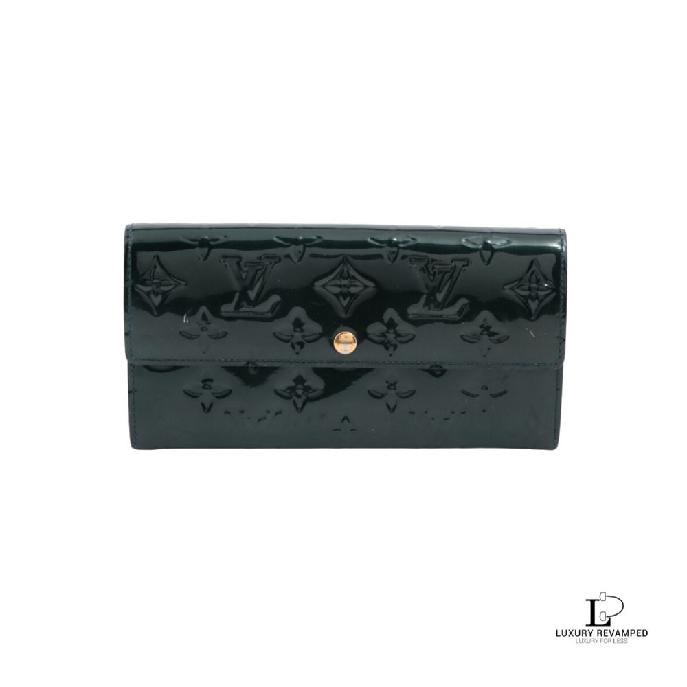 LOUIS VUITTON VERNIS PORTEFEUILLES SARAH BLUE NUIT LONG WALLET (WL-LV-341)