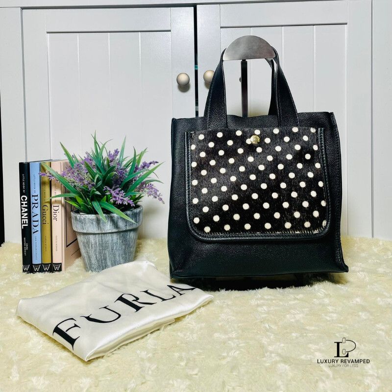 FURLA Leather Mini Handbag with fur details (BH-FU-501)