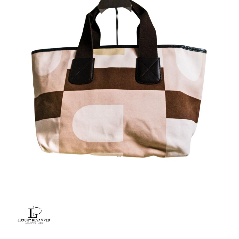 BALLY Geometric Print Shopper’s Canvas Bag (BH-BA-243)