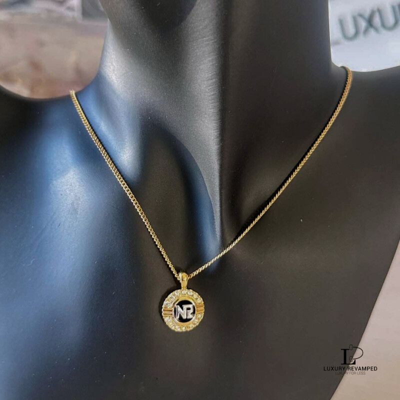 NINA RICCI 'NR' Round Swarovski Necklace (AN-NR-966)