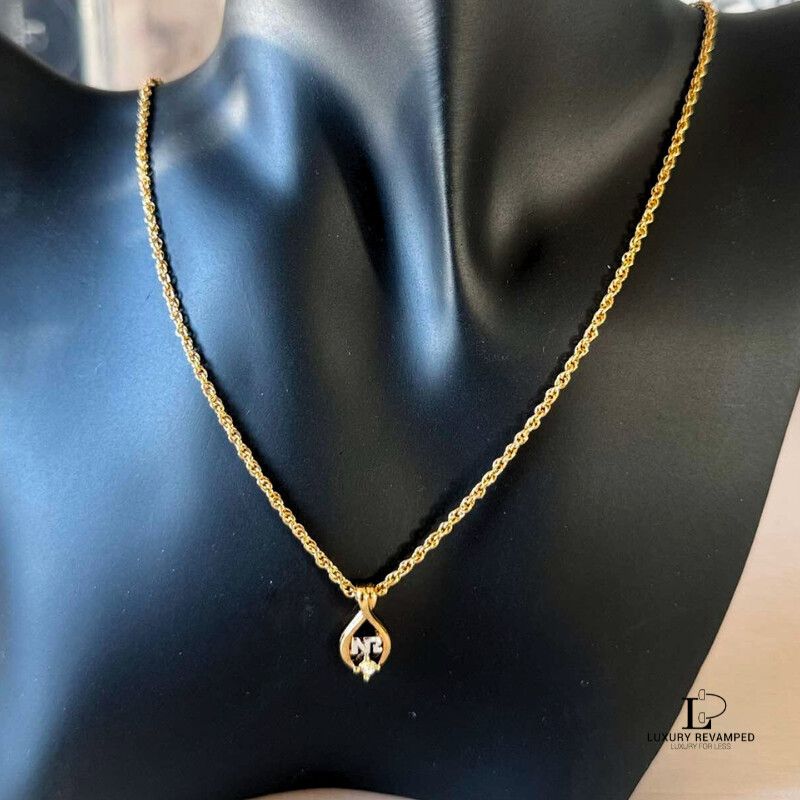NINA RICCI 'NR' Teardrop Swarovski Necklace (AN-NR-967)