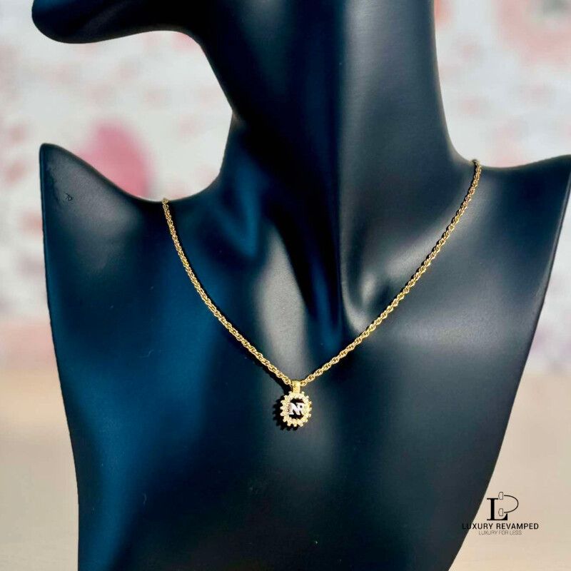NINA RICCI 'NR' Round Swarovski Necklace (An-NR-850)