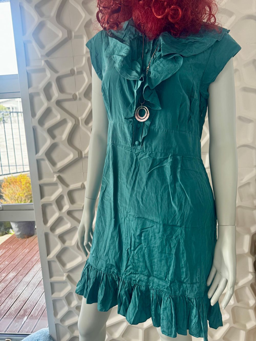 green emerald velvet dress Ted Baker main image 0