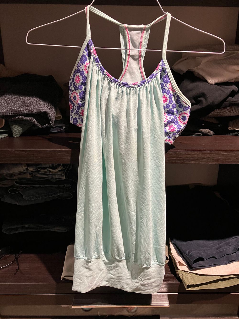 Lululemon tank top and sports bra (attached)