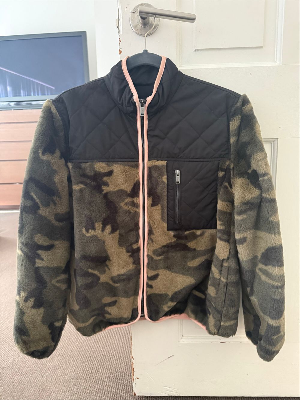Rails Green Camo Faux Fur Jacket