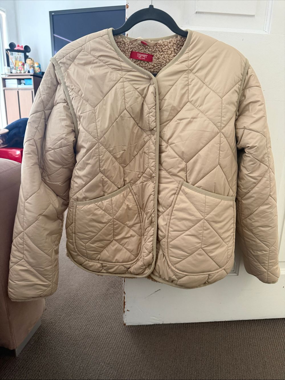 Esprit Beige Quilted Jacket