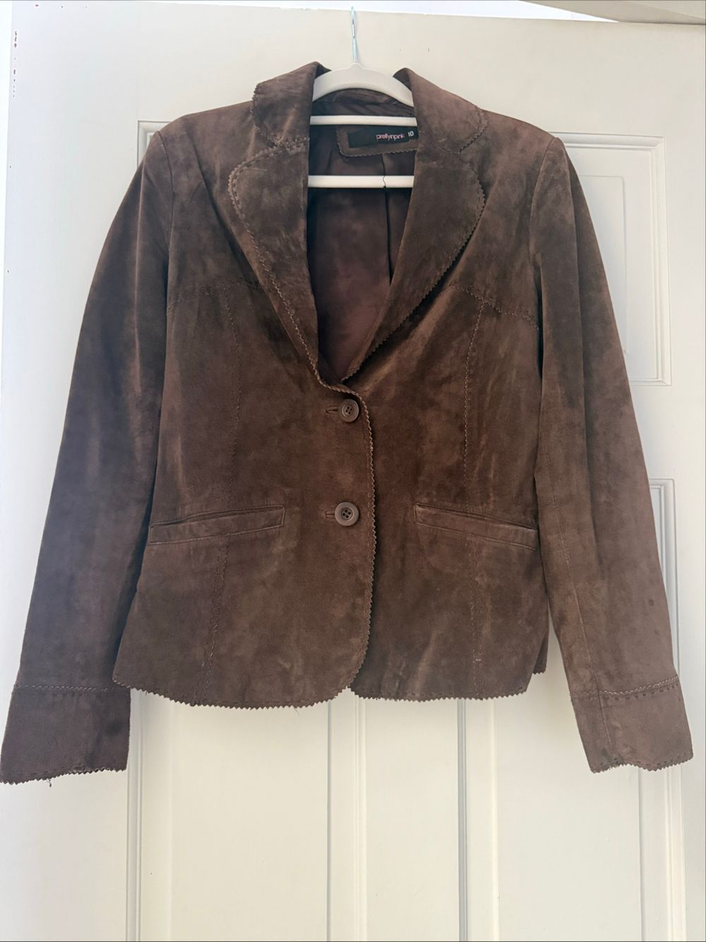 Pretty In Pink Brown Suede Jacket