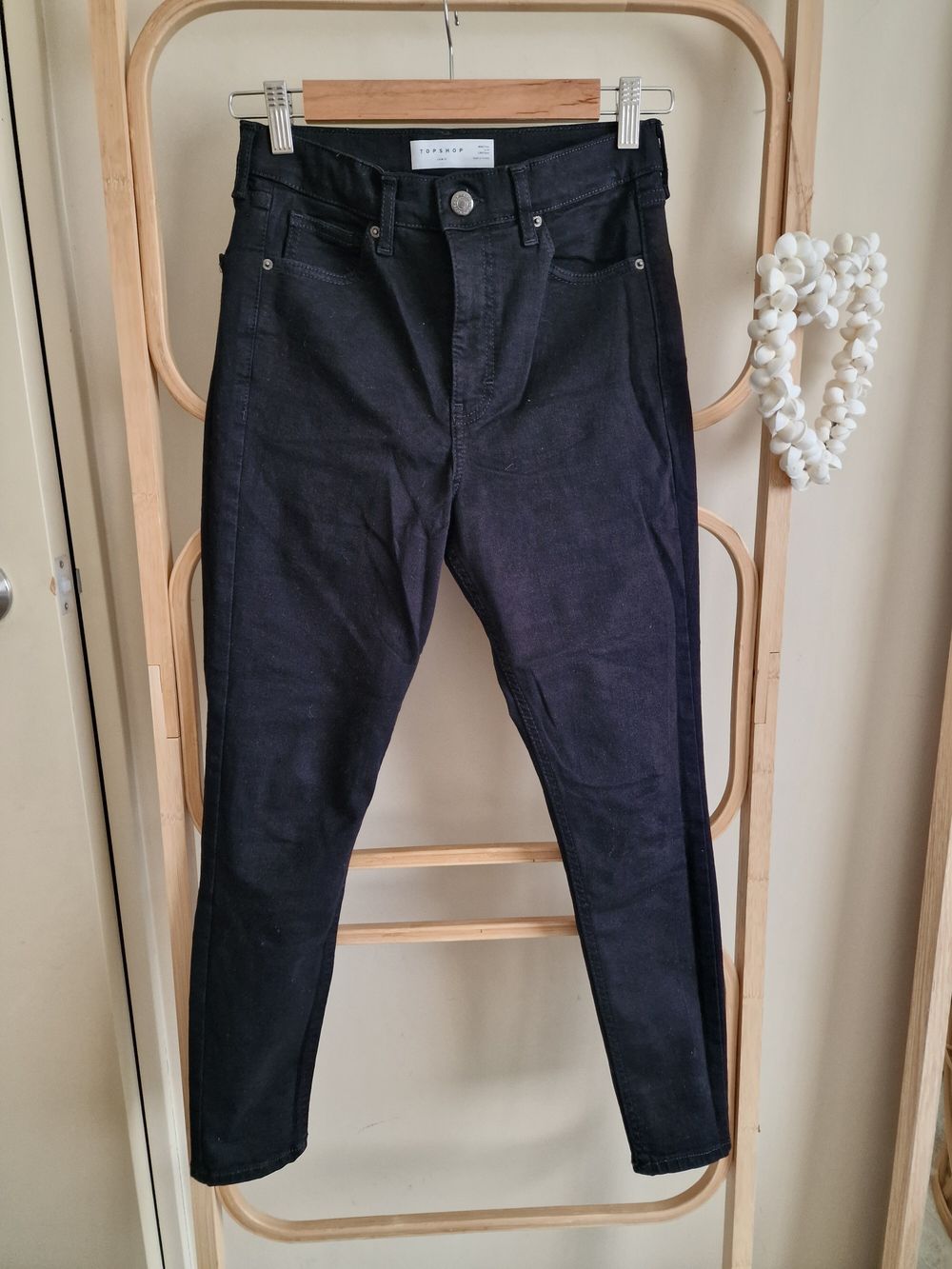 Topshop black jamie jeans w28 like new
