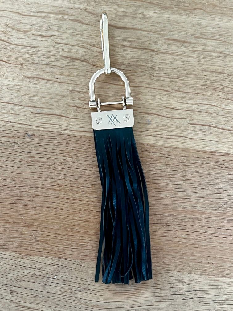 MOOCHI leather tassel keychain or bag accessory