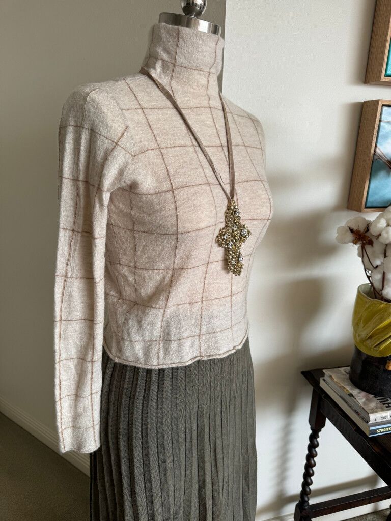 Cashmere Checkerboard Jumper
