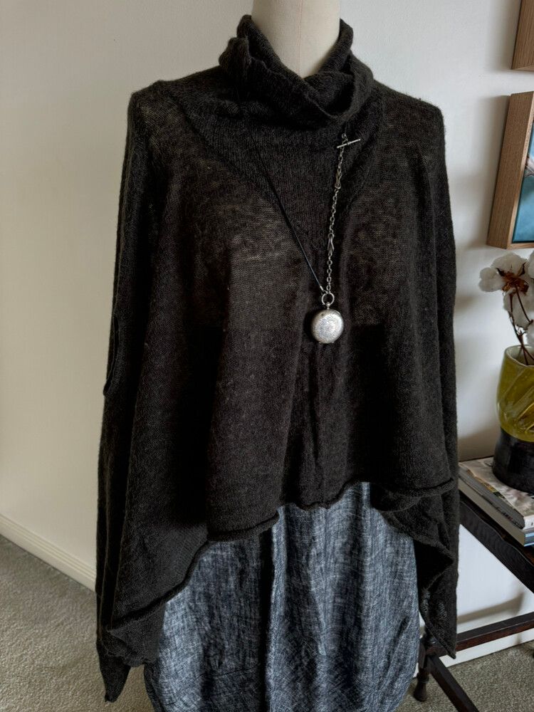 Cape-style Knit Top