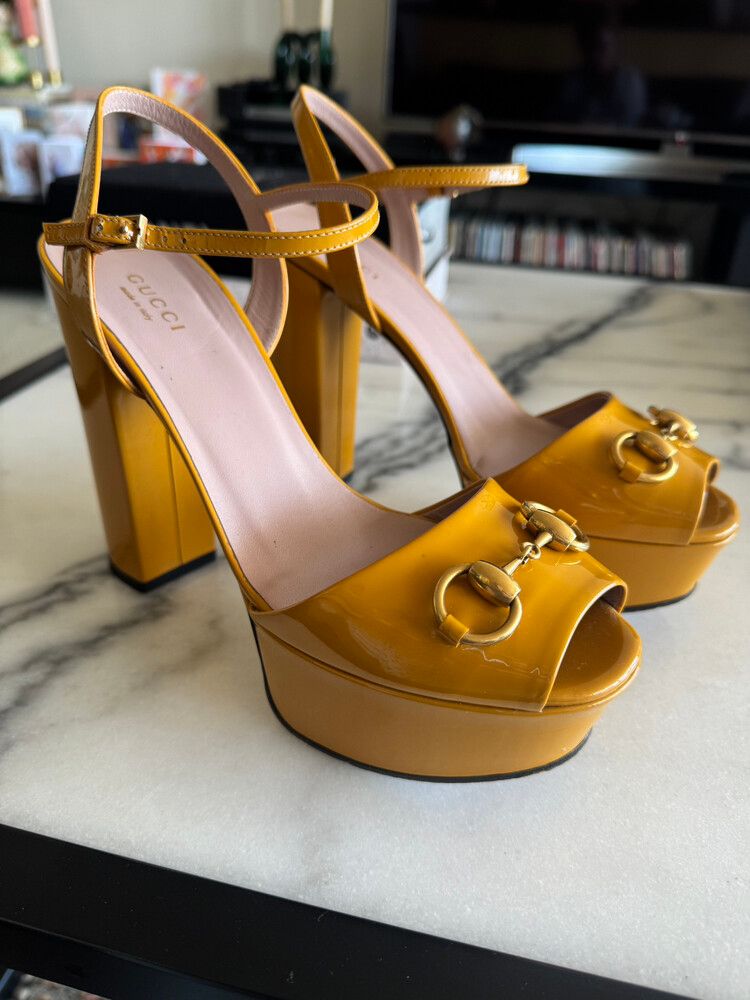 Gucci - Horsebit Platform Sandals on Designer Wardrobe