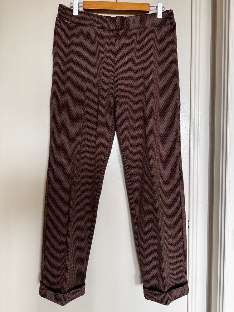 Vintage patterned cuff pant Sz M-L