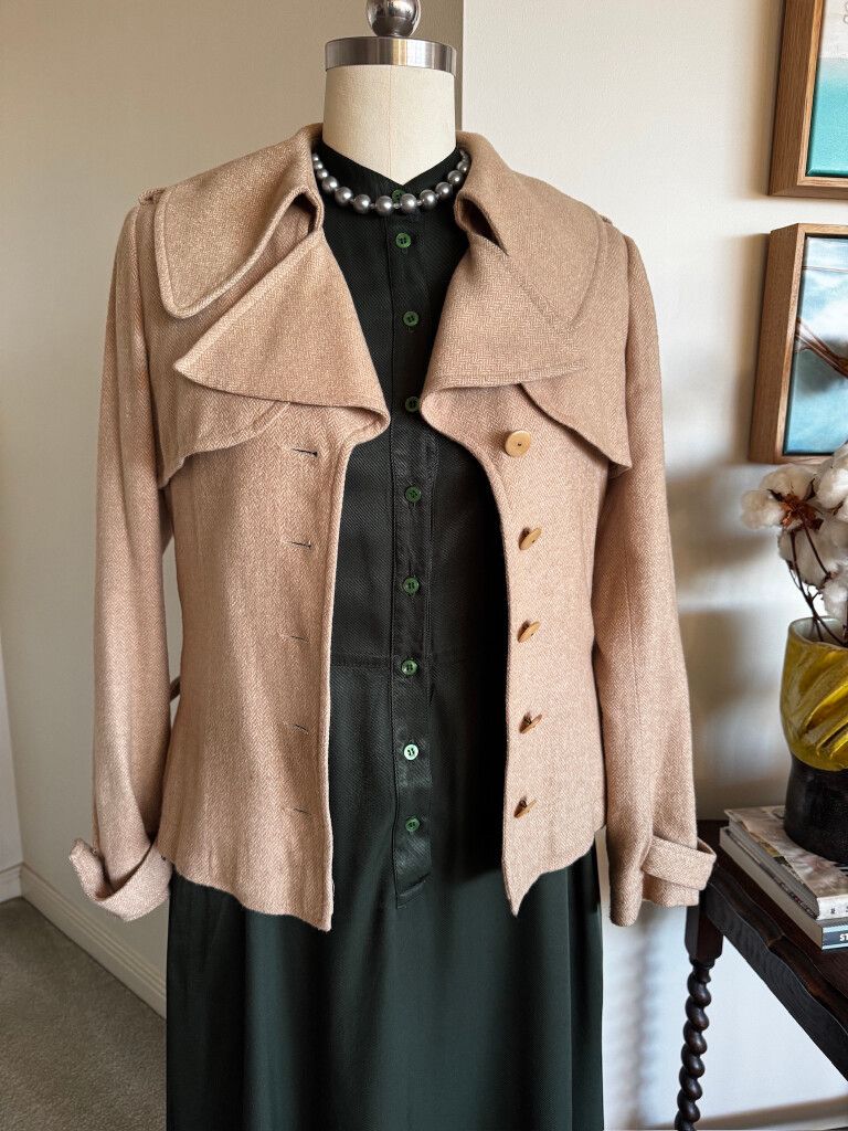 Vintage Karen Walker Beige Wool Jacket Sz10