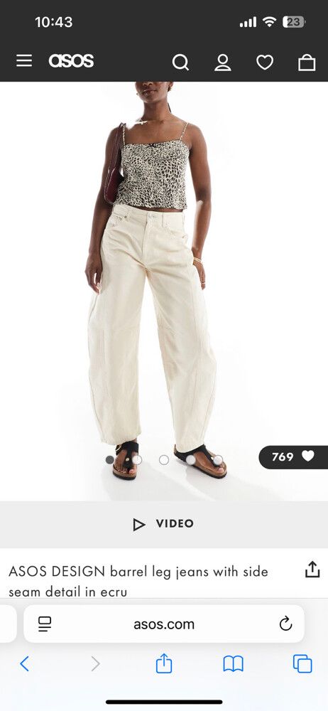 Sold Out Barrel Jeans White