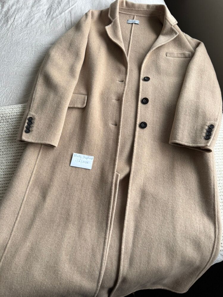 Briarwood Oat Woollen Trench Coat