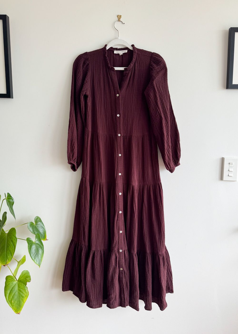 IVY + JACK ‘Remi’ Tiered Long Sleeve Maxi Dress