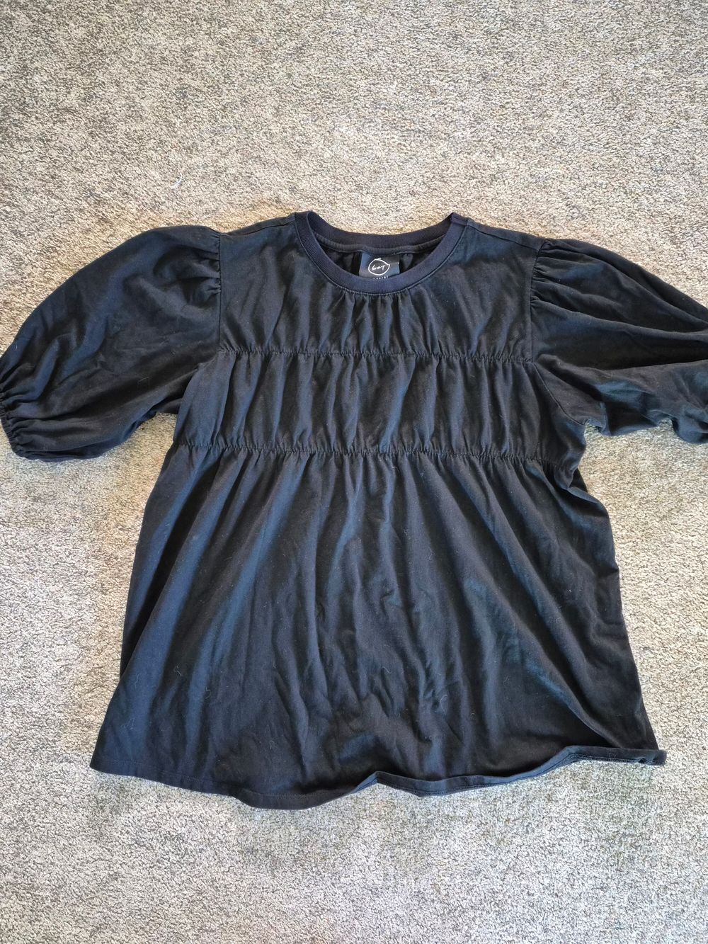Moochi Black Gathered Top Size XS