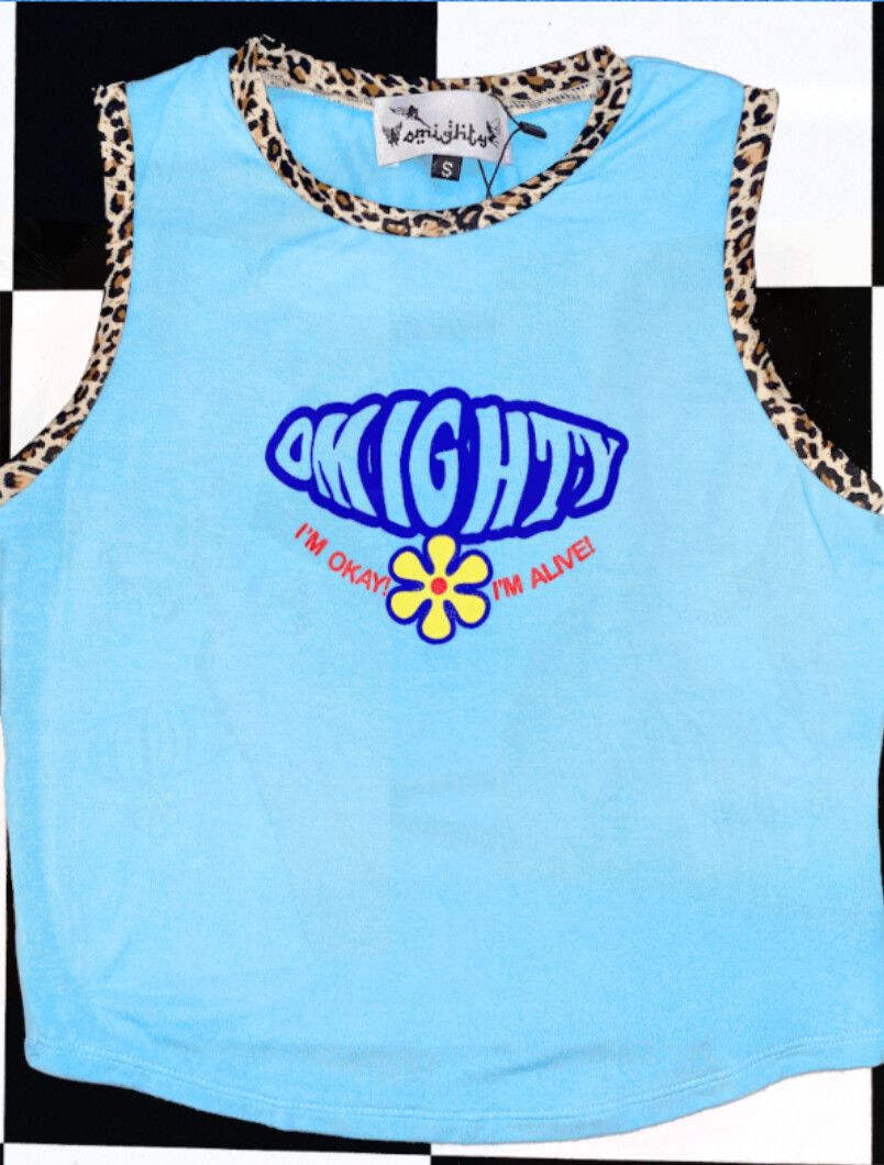 IM OK IM ALIVE BABY TANK IN BLUE