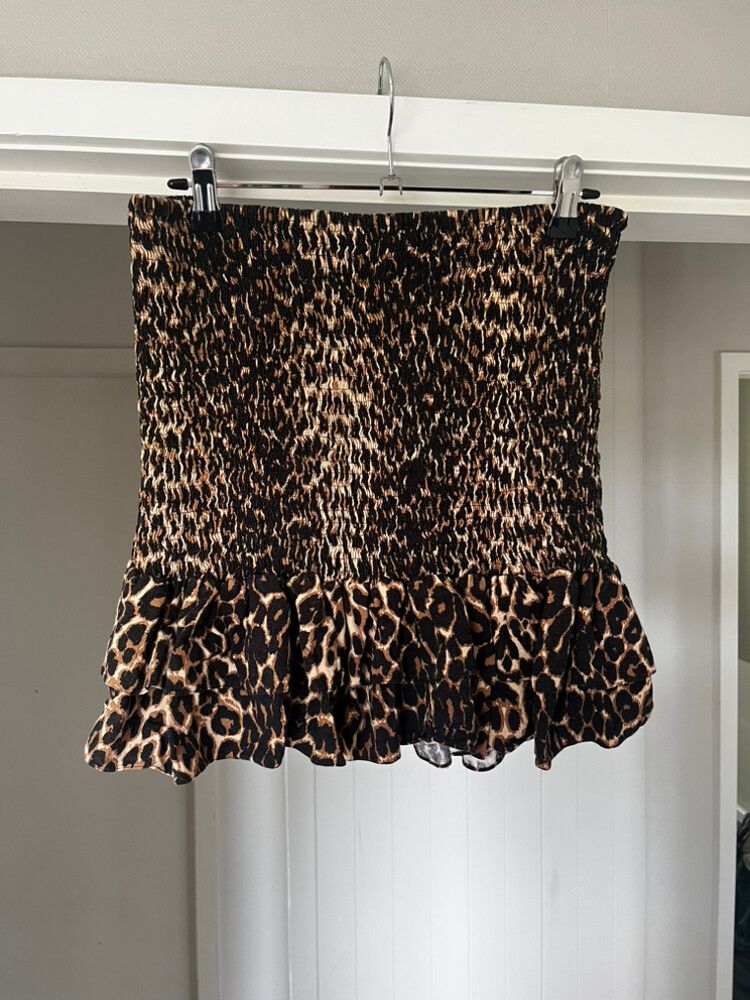 MLM The Label Brown Leopard Print Skirt