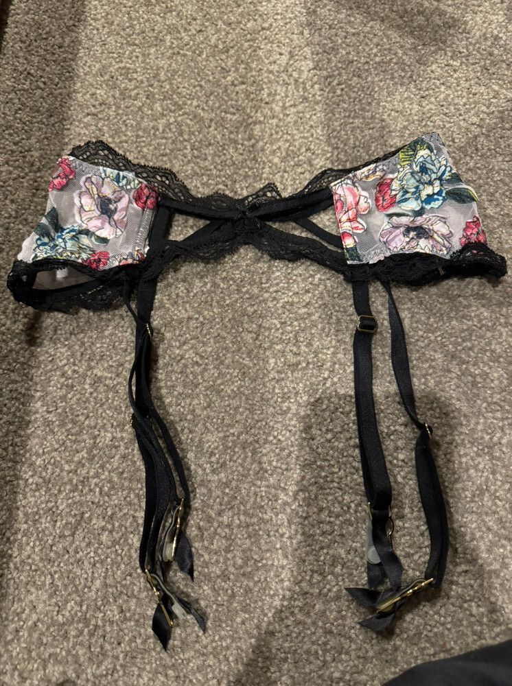 Floral Garter Belt