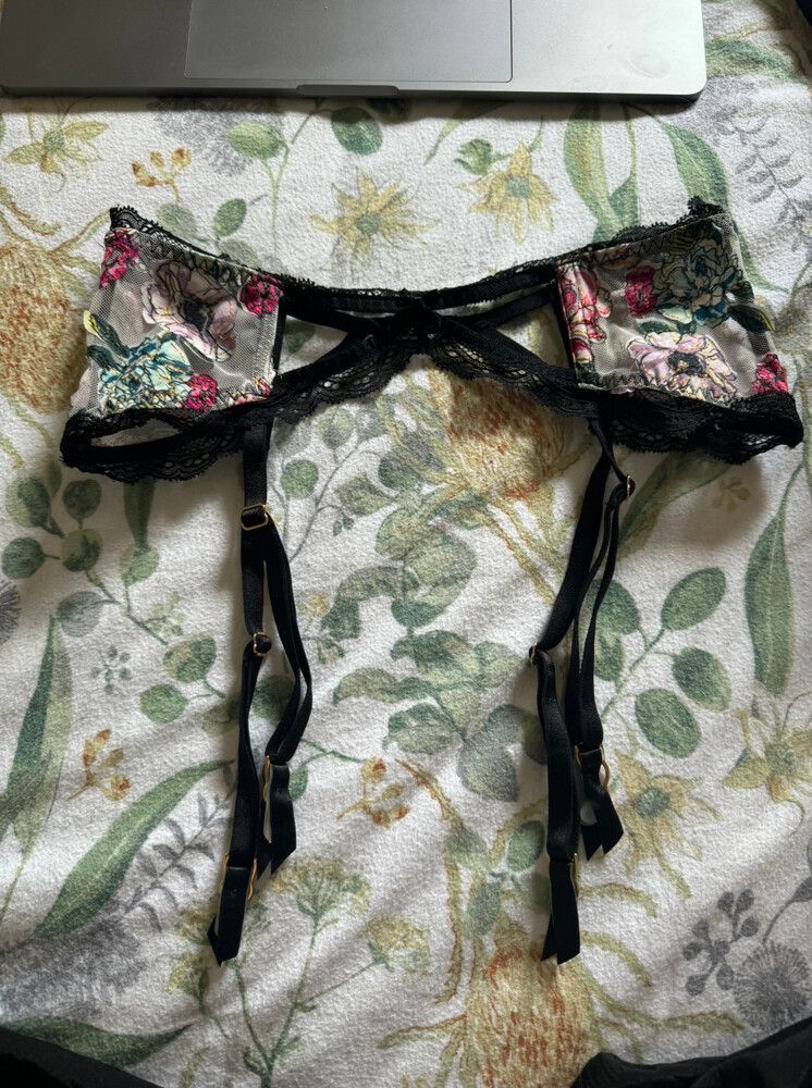 Floral Garter Belt