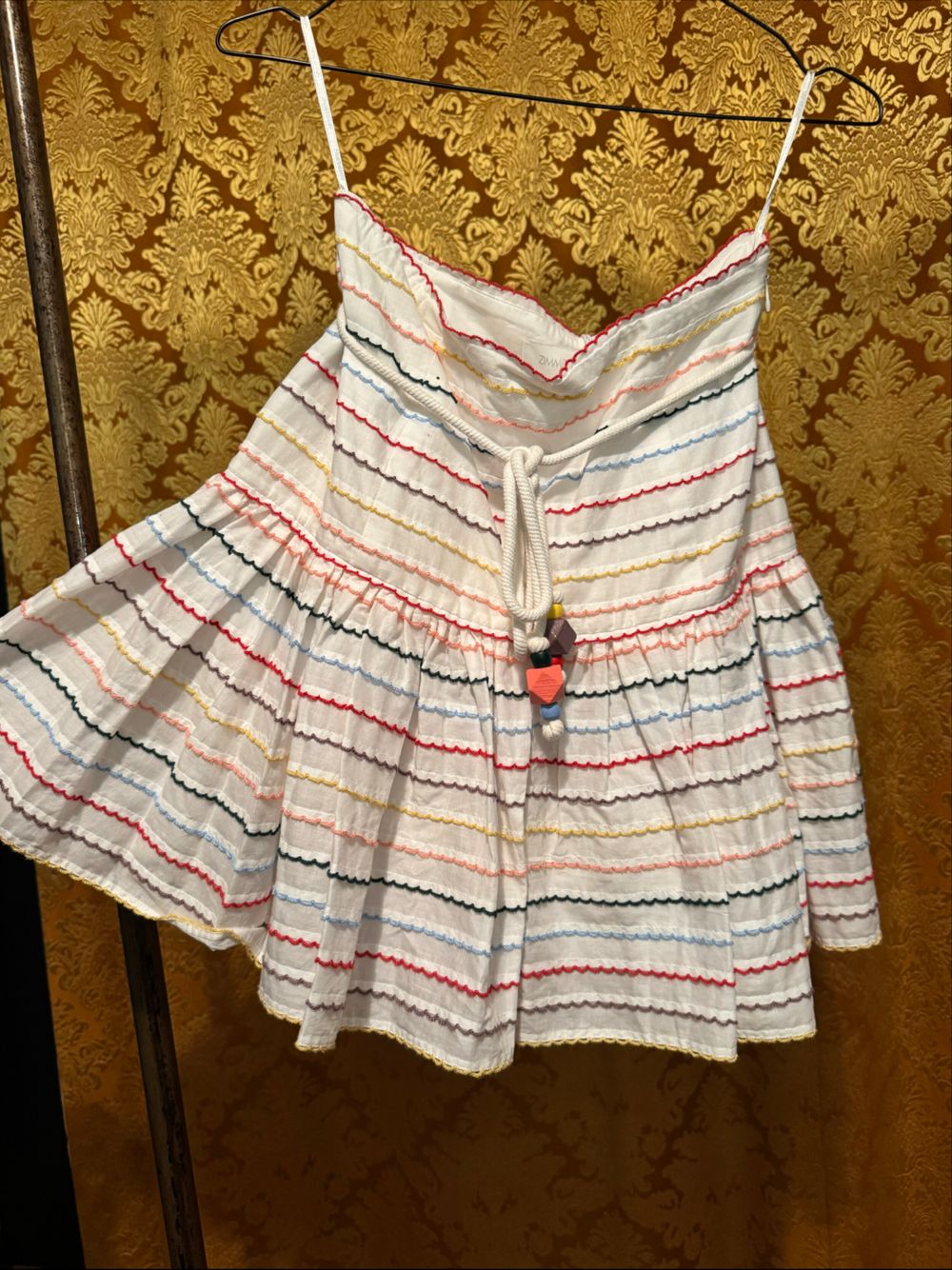 Zimmermann Zinnia Scallop Stripe Skirt