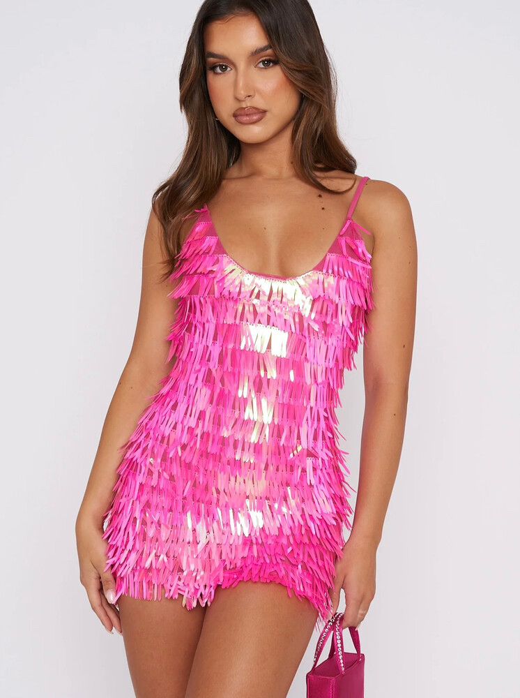 sheer dress Sheer Dress with Feather Cuffs | Rose Paulino