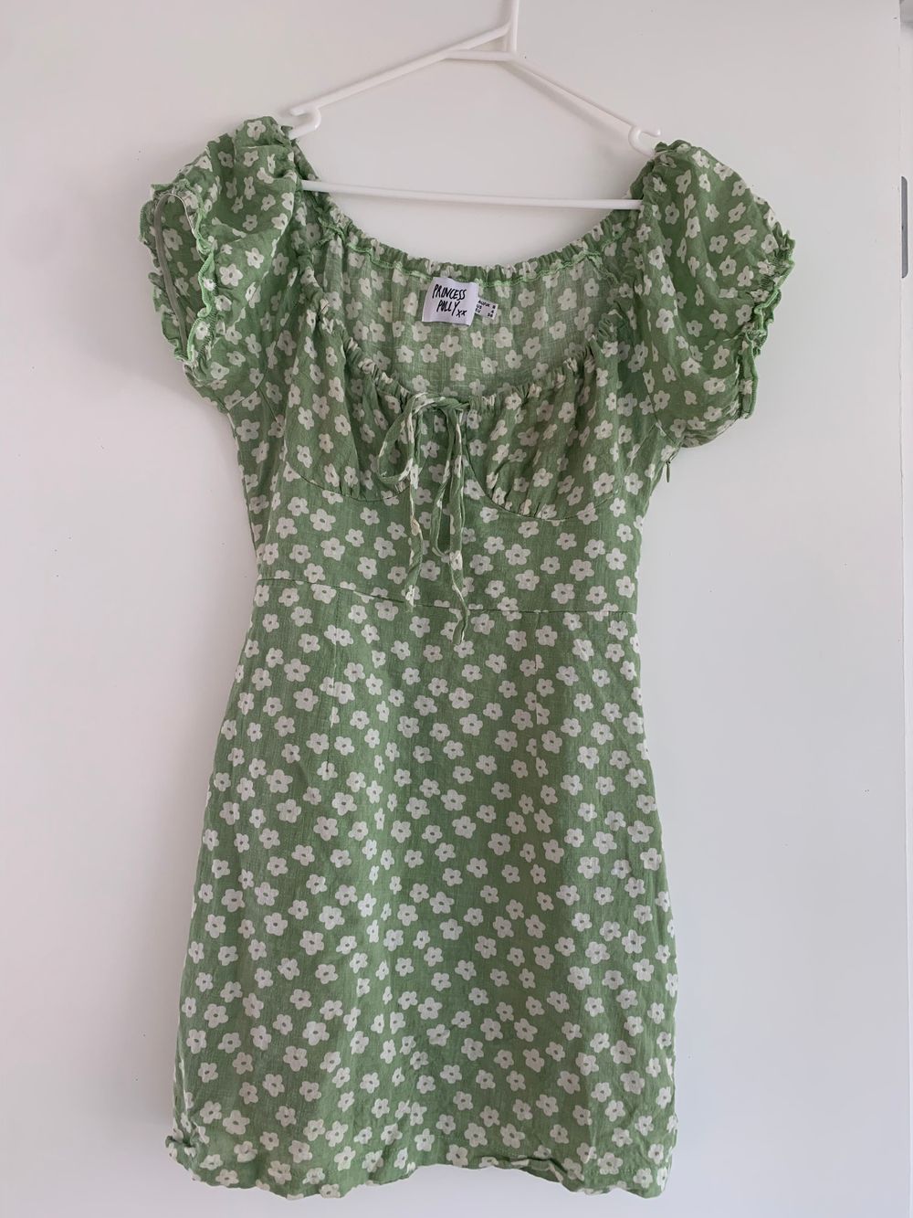 strapless open back dress Daisy Chains Broderie Halter Mini Dress White