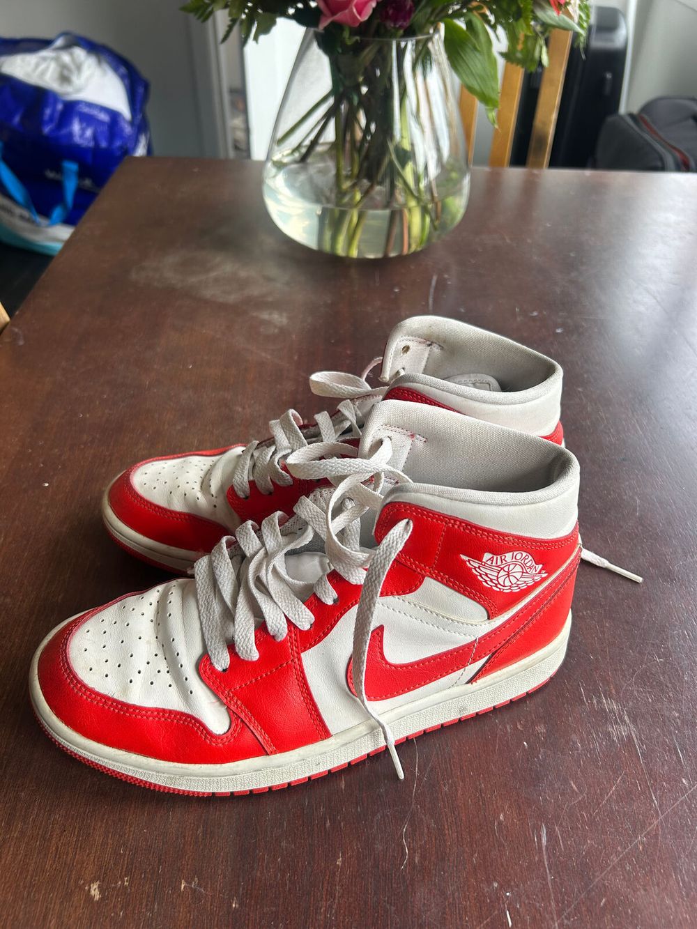 Air Jordan Red/Orange White Sneakers